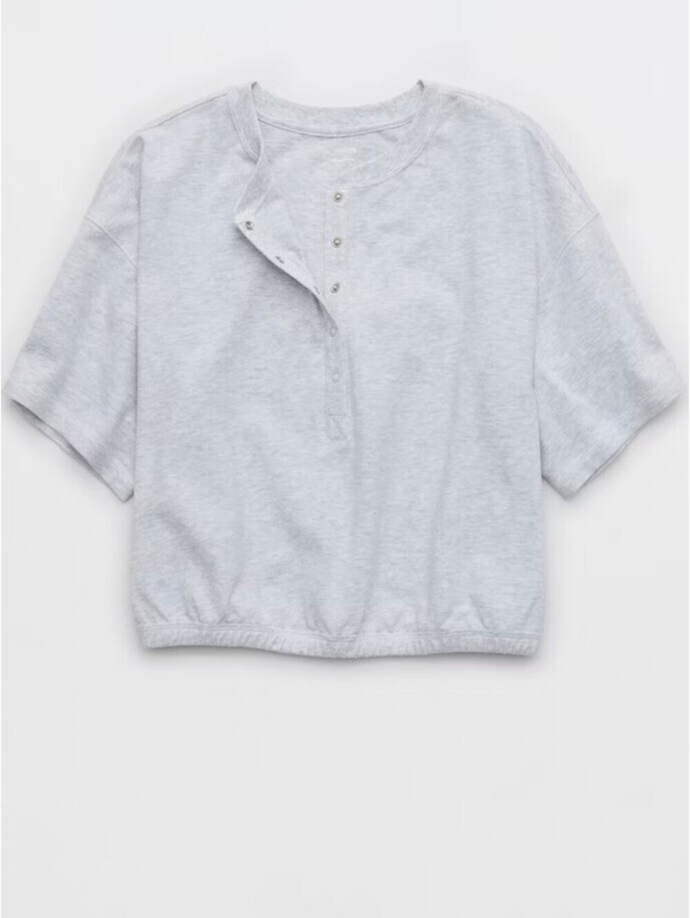 AE OFFLINE By Aerie Pique Henley Short Sleeve T-Shirt American Eagle NWT